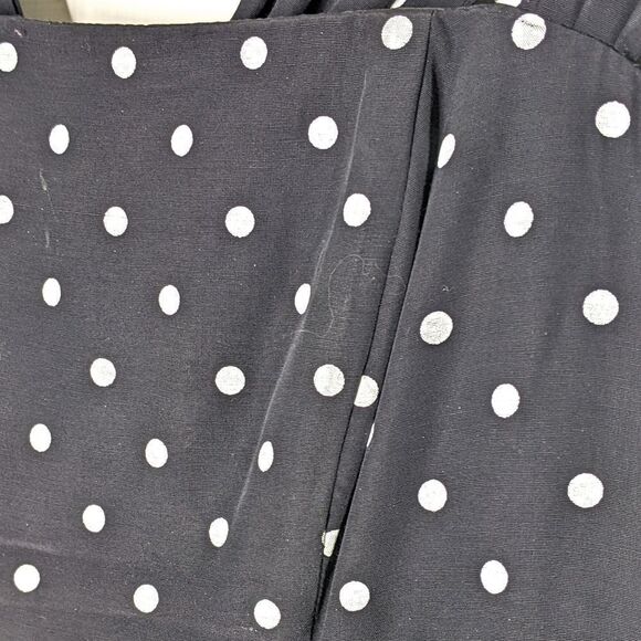 Vintage Black & White Polkadot Structured Dress size 8 - Picture 5 of 10